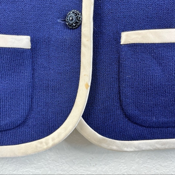 St John RESORT Piped Sailor Cruise Santana Knit Blazer - Picture 4 of 6